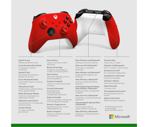MICROSOFT Xbox Series kontroler czerwony - 620548 - zdjęcie 6